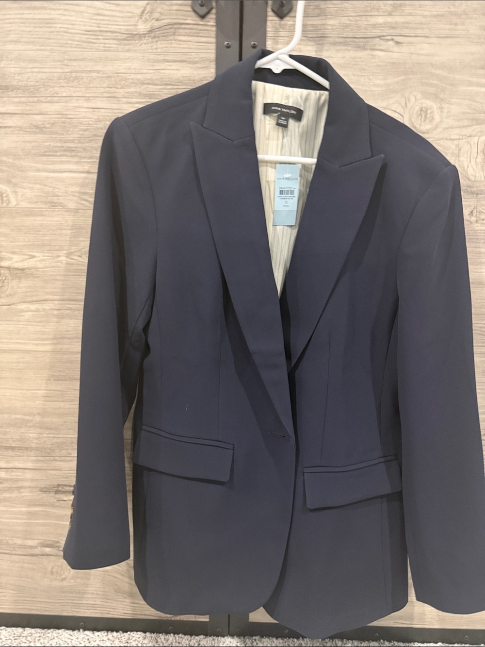 Ann Taylor Navy Single-Button Blazer